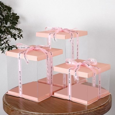 オーダーメイド 透明 な ケーキ 包装 - ブランド デザイン,迅速 な 配送.結婚式 に ぴったり!