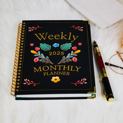 カスタマイズされた色で高耐久性のあるアートスピラルハードカバーノートブック