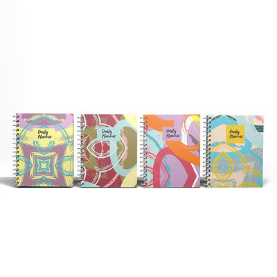 ロゴ印刷 スパイラルハードカバーノート 100ページ 耐久性のあるスパイラルバインディング ビジネス会議やワークショップに最適