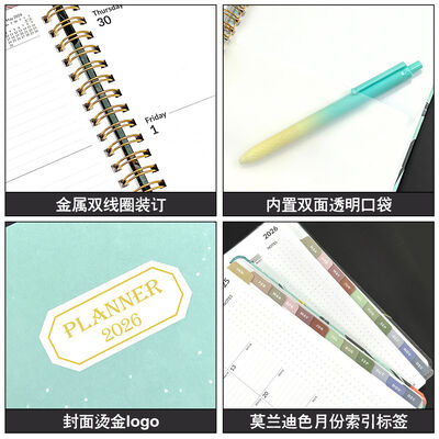 100ページ カスタム日記 ノートブック ヴィンテージスタイル ビジネスワークショップ 従業員の評価 販売会議