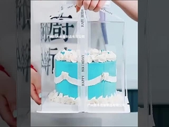 優質 な 透明 な ケーキ の 包装 ― 高品質 で 環境 に 優しい.デザート を 展示 し て ください!