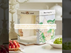 カスタム製のケーキ包装箱 カスタム注文受付のためのマットラミネーションとオフセット印刷