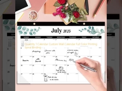 量 1 カレンダー カスタム 壁 カレンダー フルカラー 印刷 スパイラル 結合