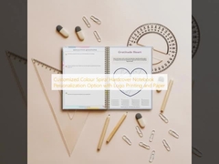 パーソナライズされたカラースピラルハードカバーノートブック ロゴ印刷と紙のパーソナライズオプション