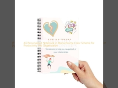 モノクロ配色でパーソナライズされたA5ノート - 生産性と整理整頓に