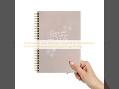 カスタマイズ可能な螺旋型ハードカバーノートブック A5 格好色彩と個性化オプション ロゴ印刷