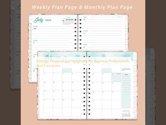 ビジネス プロフェッショナル や 経営 者 の ため の ヴィンテージ パーソナライズ された ノート 帳