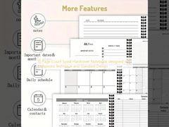 エンボス加工と標準デザインを施した、15ページのハードカバーリングノート