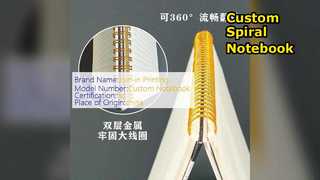 カスタム スパイラル ノートブック 5.8x8.3 ブラック ハードカバー